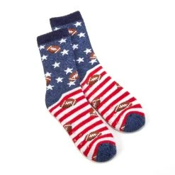 Best Pirce ❤️ Slippers Mens Davco Football Americana Slipper 🧦 Socks 💯