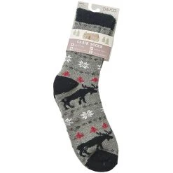 Cheapest 🥰 Slippers Mens Davco Grey Moose Slipper 🧦 Socks 🤩