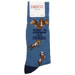 New ⭐ Mens Davco Horses Crew 🧦 Socks 👍