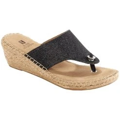 Cheapest 👏 Cliffs-by-White-Mountain 👩 Womens Cliffs By White Mountain Beachball Wedge 🩴 Sandals - Black 🎁